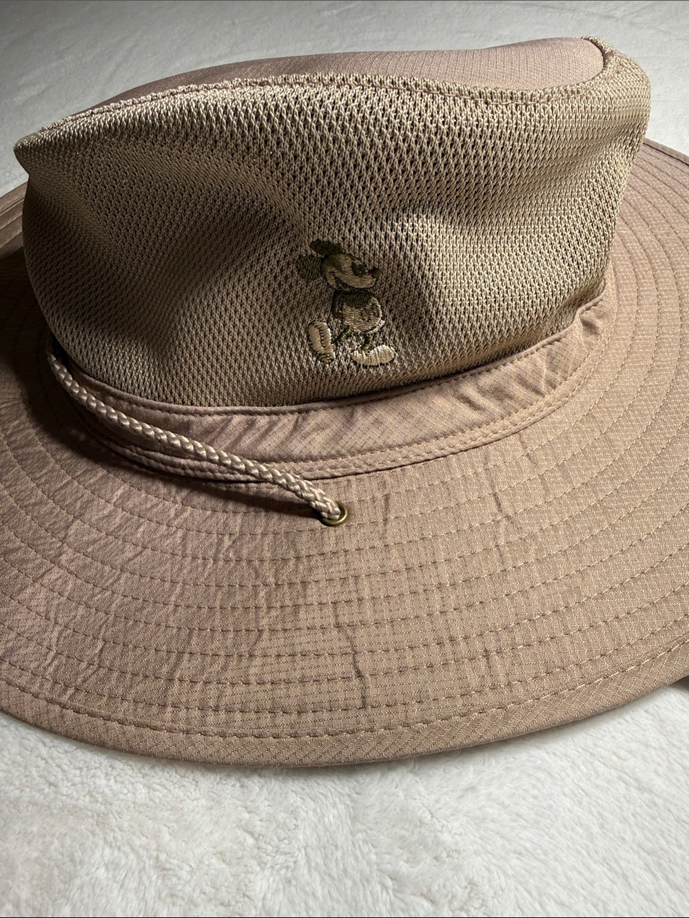 New Disney Subtle Mickey Mouse Brown Wide-Brim Hat - Picture 7 of 8